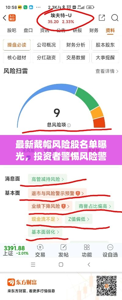最新戴帽风险股名单曝光，投资者警惕风险警示！
